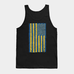 Vintage Ukrainian American Flag Tank Top